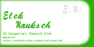 elek mauksch business card